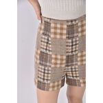 (M) cotton field高腰質感格紋棕色短褲二手衣, , large