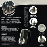 304不鏽鋼手把雙飲杯-1100ml-灰紫-1支, , large