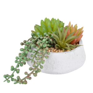 ARTIFICIAL PLANT W/LT. GREY POT