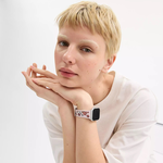 COACH Apple Watch 淡粉花朵錶帶 38/40/41mm適用 矽膠錶帶 禮物 送禮(不含手錶), , large