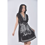 (S) 質感V領黑色洋裝二手衣, , large