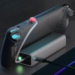 iPlay Steam Deck Charging Dock supports 45W fast charging and comes with a braided charging cable. It's compact, has excellent heat dissipation, and features a metallic finish and non-slip design. Available now., , large