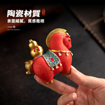 【上手家居】祈福赤馬招財擺飾 聚寶盈門(馬上有錢/風水擺件/招財擺件/馬擺件), , large