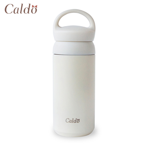 [ Caldo卡朵 ] 無印質樸隨身不鏽鋼保溫瓶 350ml  -  清晨白