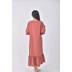 (XL) aspeed質感V領橘色洋裝二手衣, , large