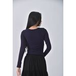 (S) 【安于晴Charlene私服】air space質感假兩件藍色長袖上衣二手衣, , large