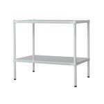 【Y HOUSE】60x45x60cm perforated board two-layer shelf perforated board shelf iron rack - paint white, , large