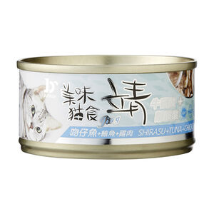 靖貓罐鮪魚+雞肉+吻仔魚 80g