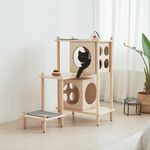【paipaipets】Bien Bien Cat Tree - Cube With Ladder, , large