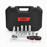 【deli tools】1/4 inch Socket Wrench Set 20PCS, , large