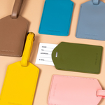 TRAVELMAR Travel Leather Luggage Tag-Pink, , large