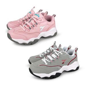 DIADORA迪亞多那 生活時尚運動鞋 女運動鞋 女鞋 老爹鞋 透氣 散熱 Q彈 厚底 減壓 彈力 棉鞋墊 止滑 粉 灰