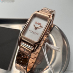 [星晴錶業]COACH手錶,18mm, 28mm,CH00200白色錶面玫瑰金錶殼玫瑰金色精鋼錶帶款, , large
