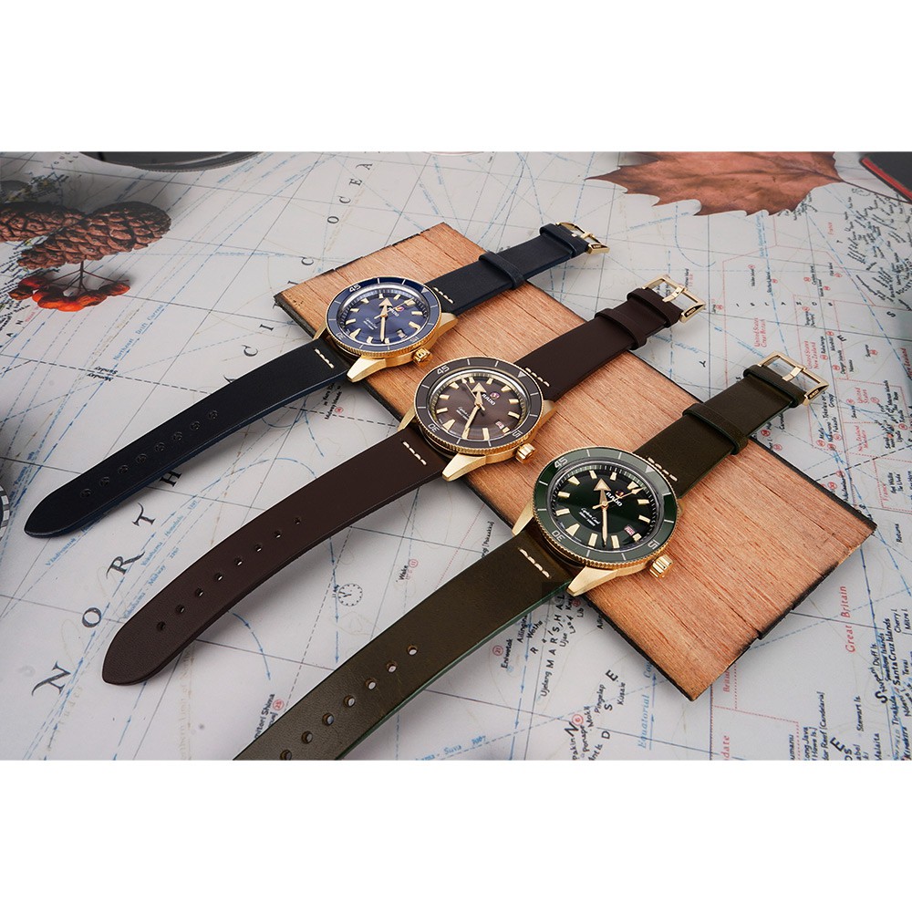 RADO 雷達 庫克船長青銅自動機械腕錶-42mm R32504315, , large