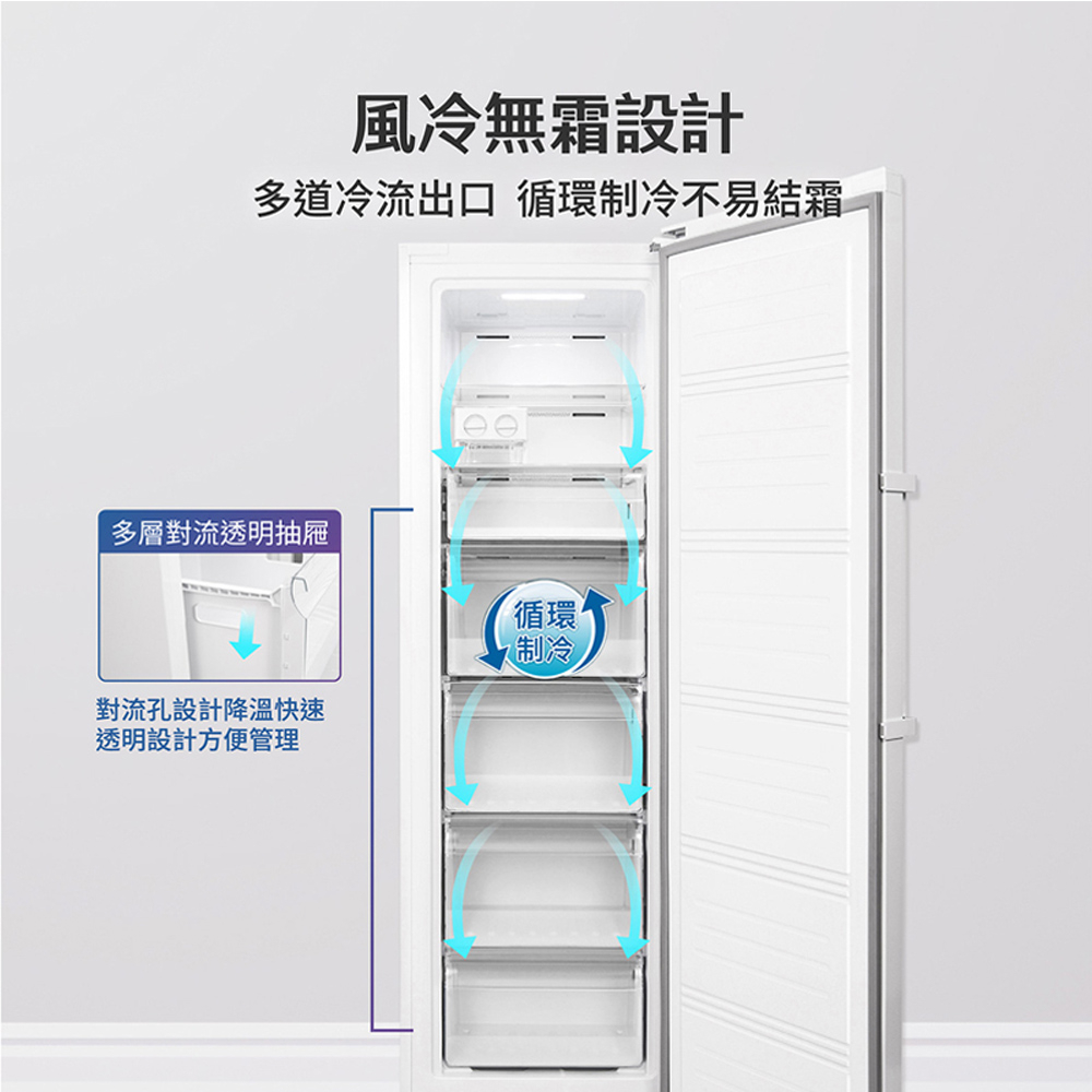 TATUNG 285L Upright Inverter Freezer TR-285SFVH, , large