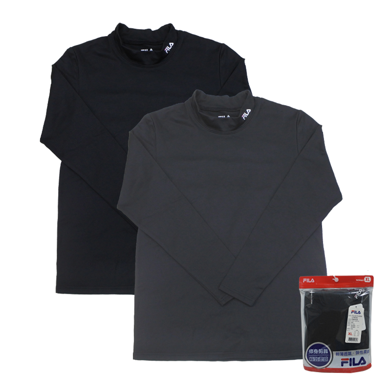 FILA女冬日暖感立領長袖, , large