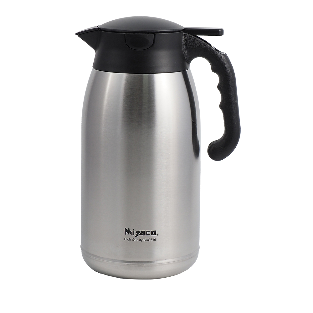米雅可經典316按壓式真空保溫壺-2.0L-不鏽鋼色-1支