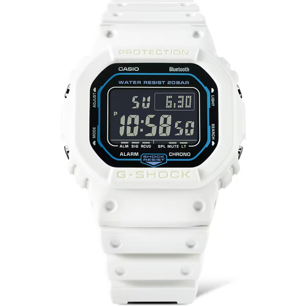CASIO 卡西歐 G-SHOCK 星際白兵藍牙手錶 DW-B5600SF-7, , large
