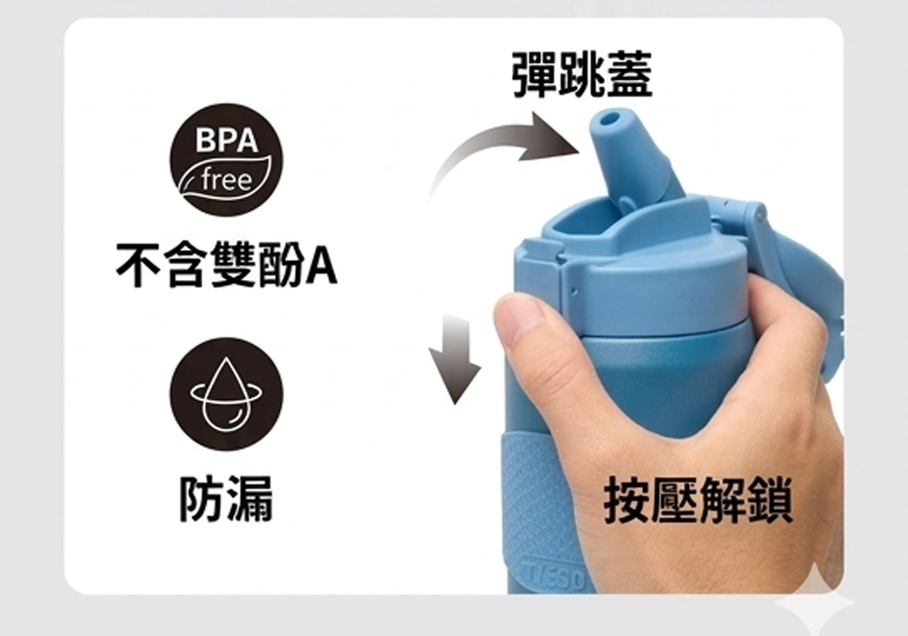 【H&R安室家】TYESO泰碩 304不鏽鋼吸管保溫瓶750ml(H85), , large