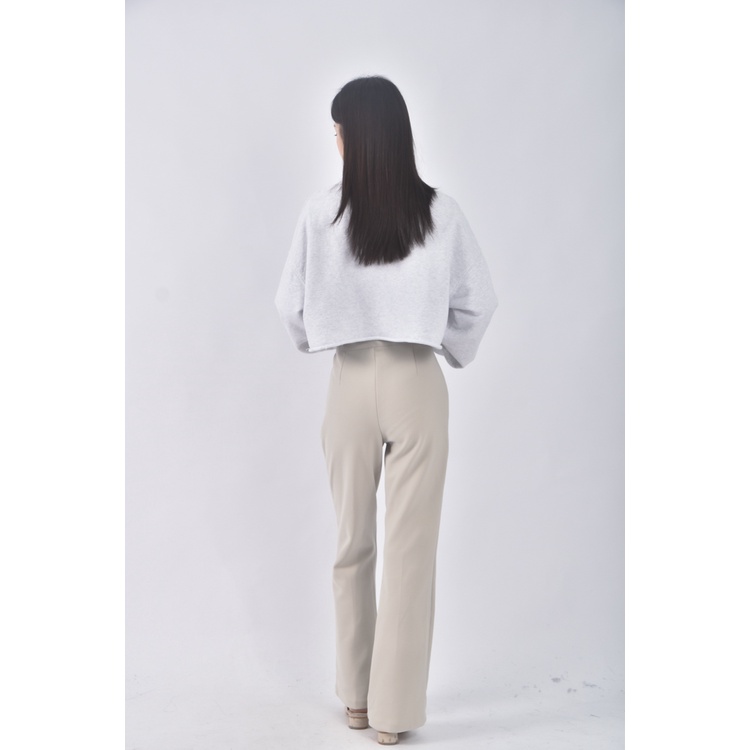 (M) jenny eyelet韓牌高腰休閒淺綠色長褲二手衣, , large