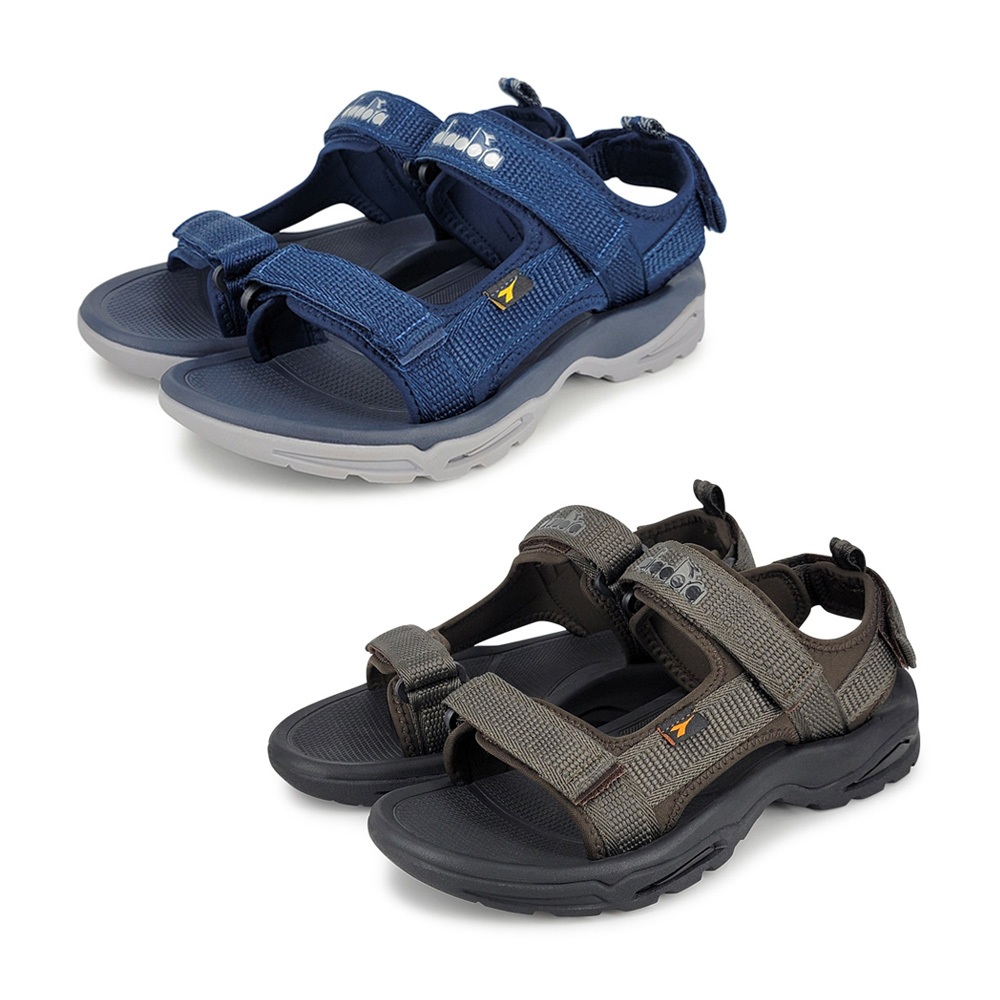 DIADORA迪亞多那 水陸兩用機能涼鞋 男鞋 旅遊 溯溪 簡約 魔鬼氈 柔軟 彈性 減震 耐磨 耐穿 防滑 藍 咖啡, , large