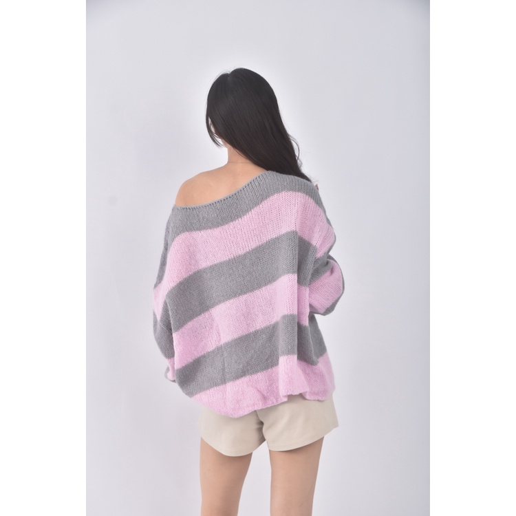 (F) frill seoul質感跳色粉色長袖上衣二手衣, , large