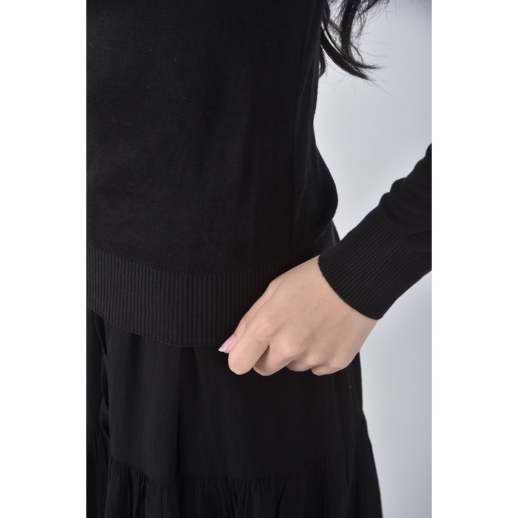 (S) giordano ladies質感棉質黑色長袖上衣二手衣, , large
