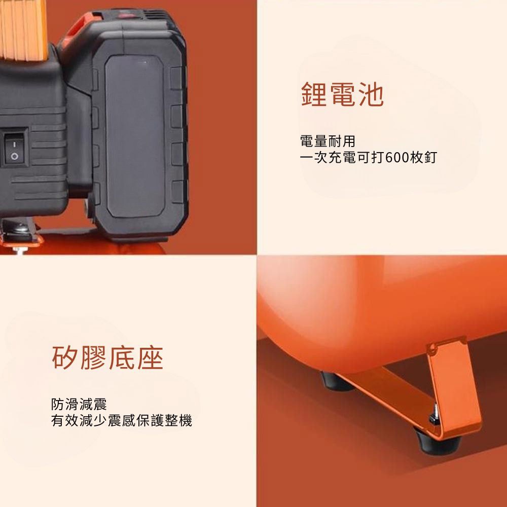 21V rechargeable 6L air compressor, 10 batteries, 1 charger, and accessories (random color)., , large