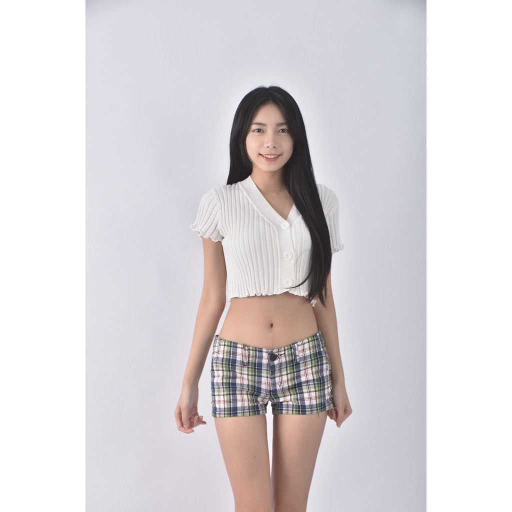 (XL) orenda棉質純棉低腰綠色短褲二手衣, , large