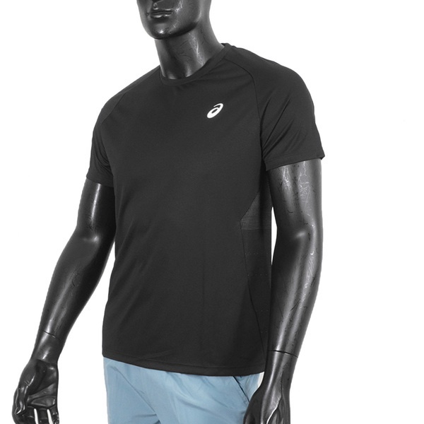 Asics Luminous 男 短袖 上衣 亞洲版 運動 路跑 透氣 快乾 輕量 黑 [2011C974-001], , large