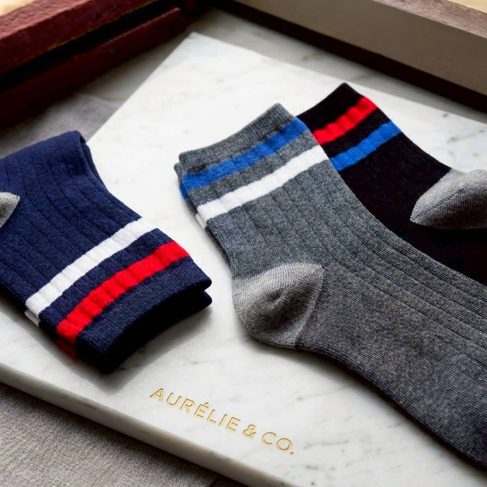 Kaimei Cotton | 8-Pack Random Colors - Classic Ribbed Crew Socks: Preppy Style Cotton Socks (22-26cm), , large