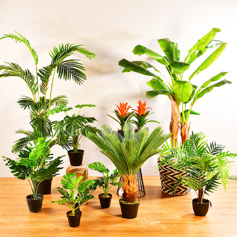 ARTIFICIAL GREEN PALM TREE 90CM, , large