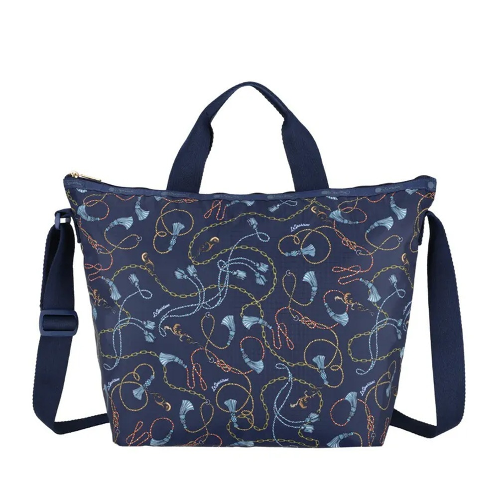 |快速出貨|Lesportsac Deluxe Easy Carry Tote 兩用托特包 送禮推薦-湛藍海鍊, , large