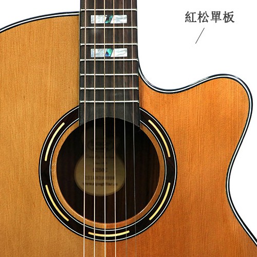 SQOE S250C 面單紅松木民謠木吉他【敦煌樂器】, , large