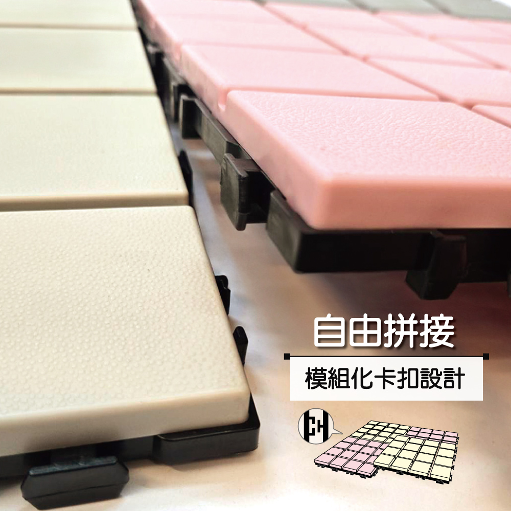 【怪獸】B+ 日式磚格防水拼接地板 單入 (30x30cm) -天藍, , large