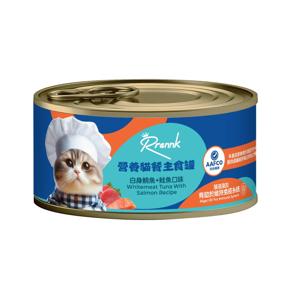 Rrannk瑞可營養主食罐白身鮪魚+鮭魚口味80g, , large