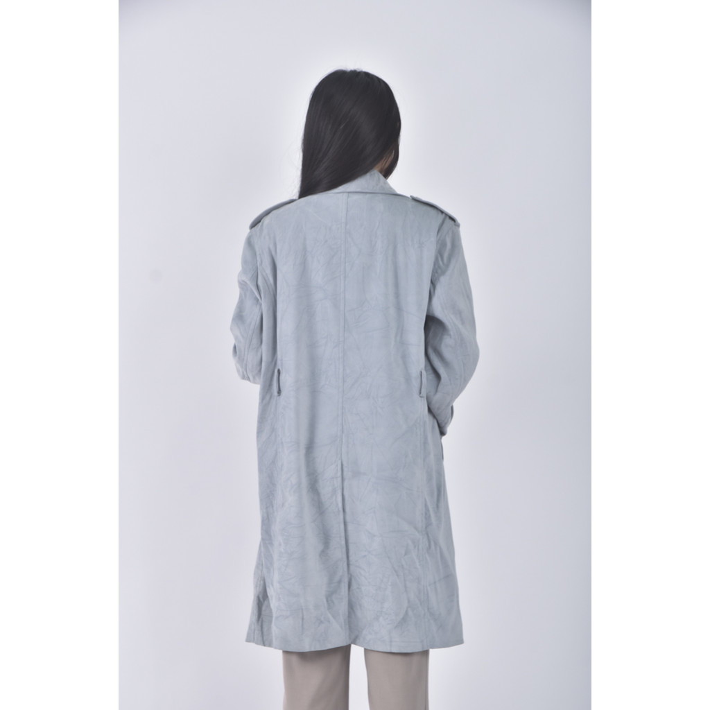 (M) town wear長版藍色外套二手衣, , large