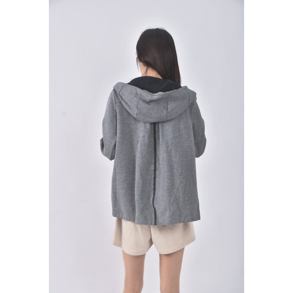 (S) nike質感棉質連帽灰色外套二手衣, , large