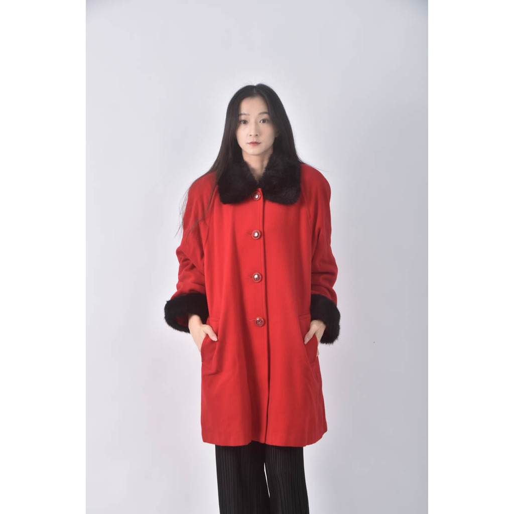 (L) coria大衣紅色外套二手衣, , large