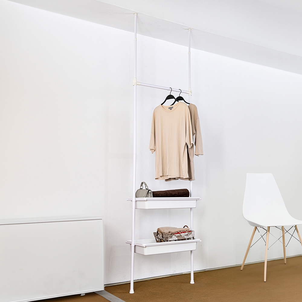 【H&R安室家】頂天立地複合式收納掛架 LS308, , large