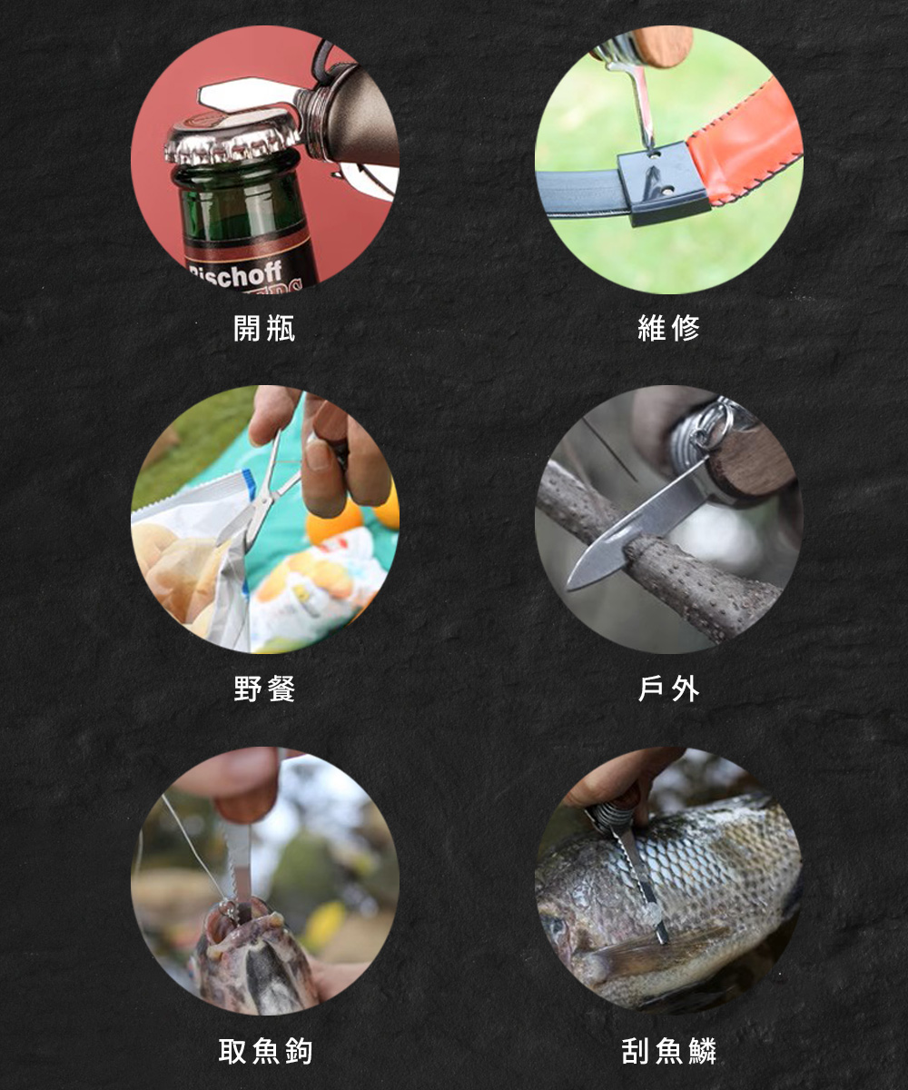 【金永利鋼刀】420不鏽鋼 15合一多功能萬用 折疊瑞士刀 露營用刀, , large