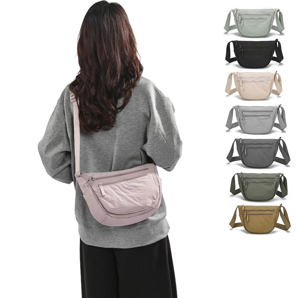 SPRING-簡約百搭斜背包 牛津布尼龍布多口袋肩背包-多色(4-65014-00), , large