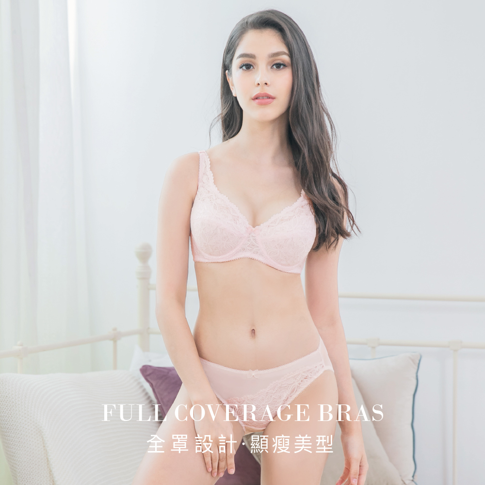 【可蘭霓Clany】舒活女人蕾絲包覆CD內衣(甜蜜粉 6671-31), , large