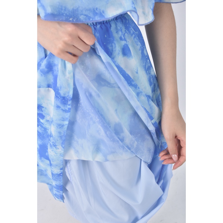 (S) shein渲染藍色洋裝二手衣, , large