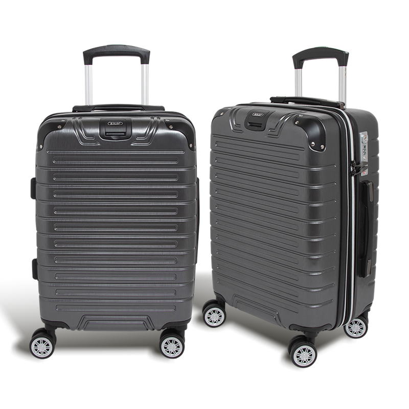 【Alldma鷗德馬】29吋追星款拉鏈行李箱H6-黑銀拉絲(贈保護套C2+B2棋盤束帶)