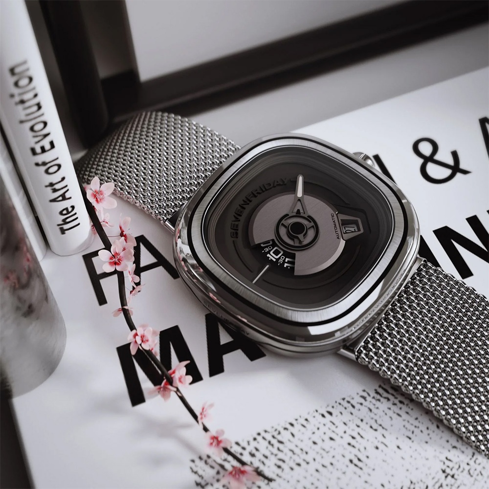 SEVENFRIDAY PE1/01M 極簡設計自動上鍊米蘭帶機械錶 送禮推薦-44.5X44mm, , large