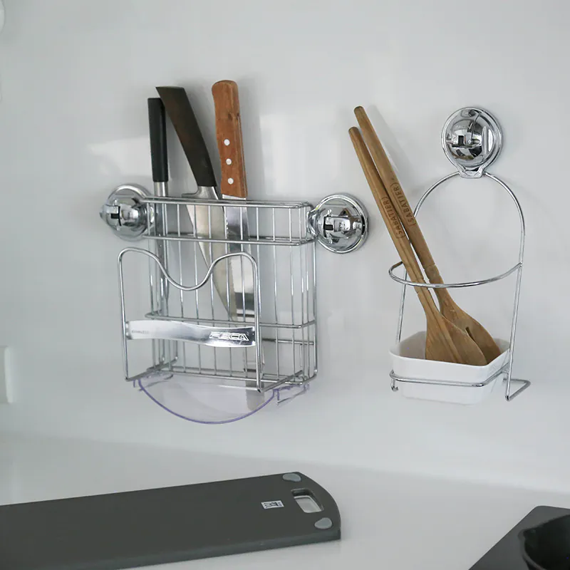 [FECA] E15 Stainless Steel Knives Storage Suction Rack, , large
