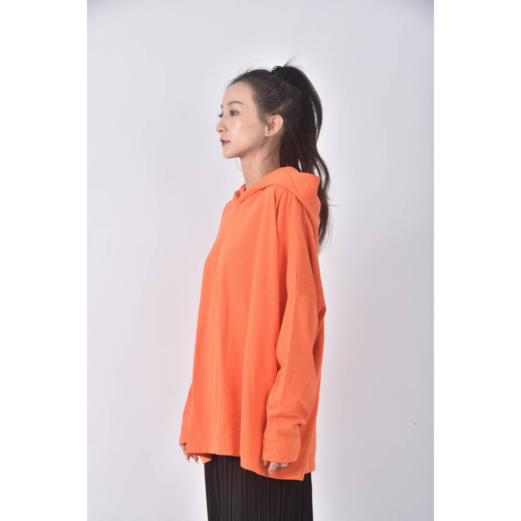 (F) martial韓牌連帽橘色長袖上衣二手衣, , large