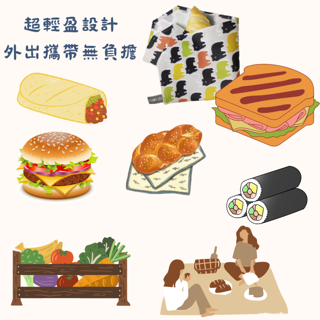 Reusable Food Storage silicon cloth-Vivid Bear, , large