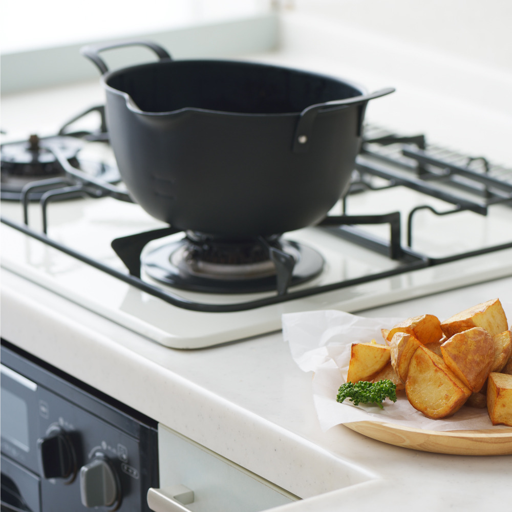 【YOSHIKAWA吉川】aikata橢圓形深純鐵油炸鍋20cm(滿水量2.2L)IH兼容 PD3023日本製, , large